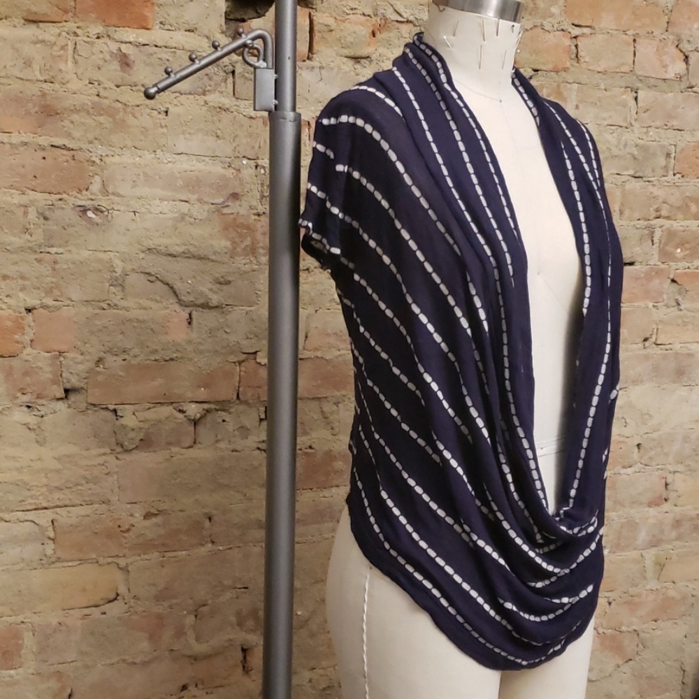 Draped front top